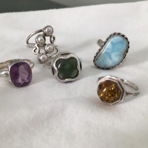 5 Silver Cocktail Rings